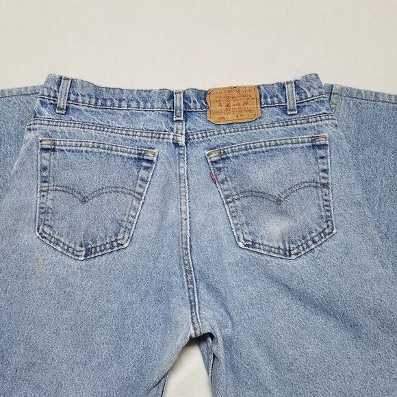 VINTAGE 1991 Levi's 550 Light Wash Distressed Trashed High Rise Grunge Jeans - Picture 14 of 16